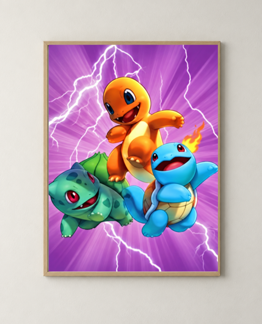 Póster Pokémon 3D