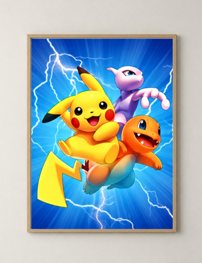Póster Pokémon 3D