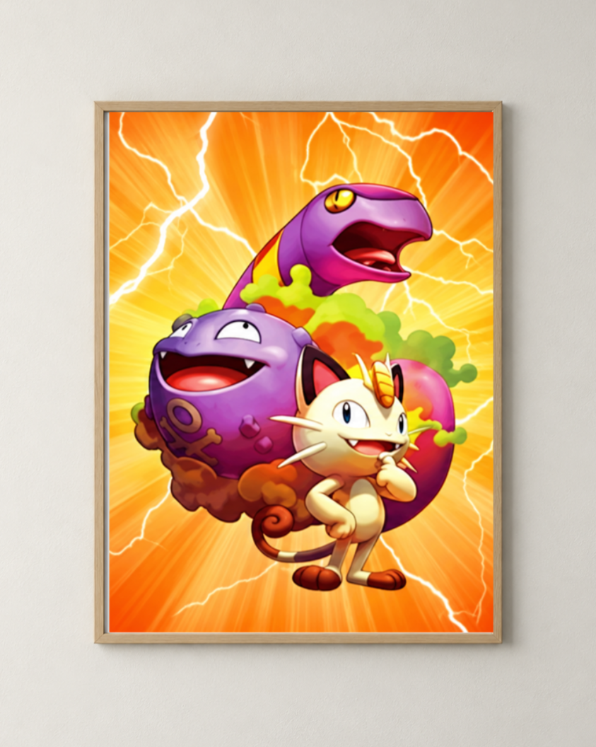 Póster Pokémon 3D